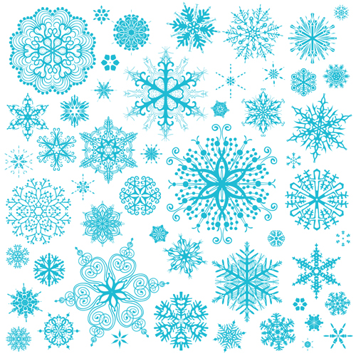 Different snowflakes pattern design vector set 05 snowflakes snowflake pattern different   
