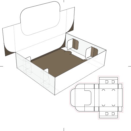 Paper package box print template vector 02 template vector template print paper package   