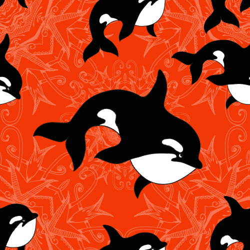Dolphin with sea seamless pattern vector 07 seamless sea pattern dolphin   