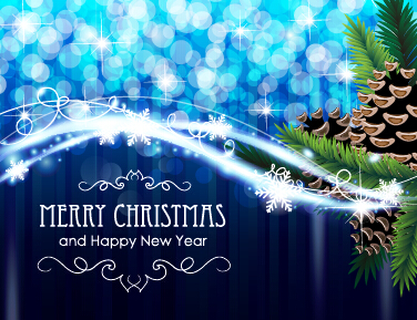 Dream blue christmas with new year shiny background art 03 shiny new year dream christmas blue   