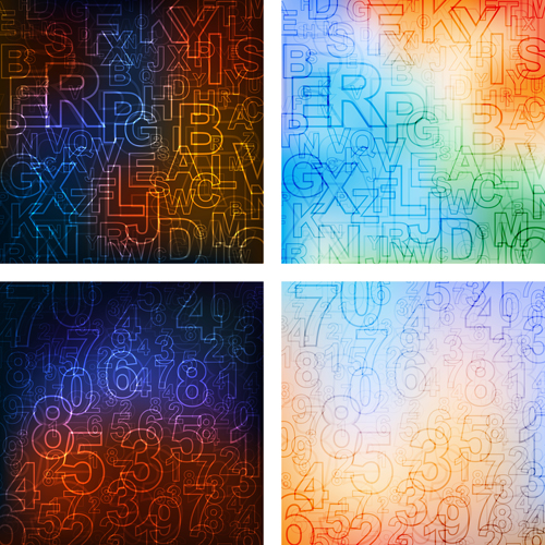 Abstract letters and numerals creative background 04 numerals numeral letters Creative background creative abstract   