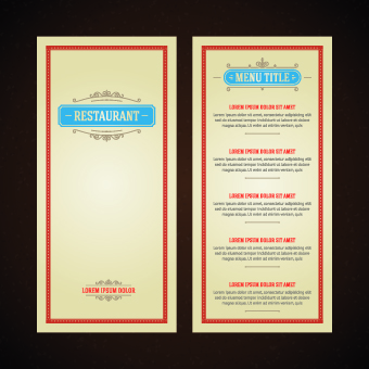 Luxurious restaurant menu vector set 03 restaurant menu luxurious   