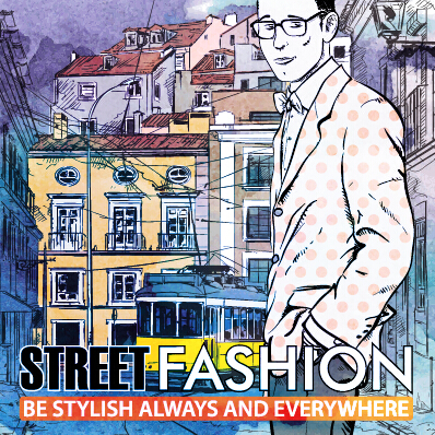 Street stylish everywhere hand drawing background vector 22 stylish street Hand drawing background   