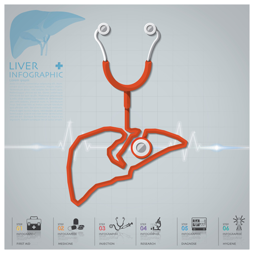 Health and Medical infographic with Stethoscope vector 06 stethoscope medical infographic health   