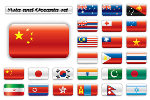Set of World Flags Icons mix design vector 03 world icons icon flags flag   