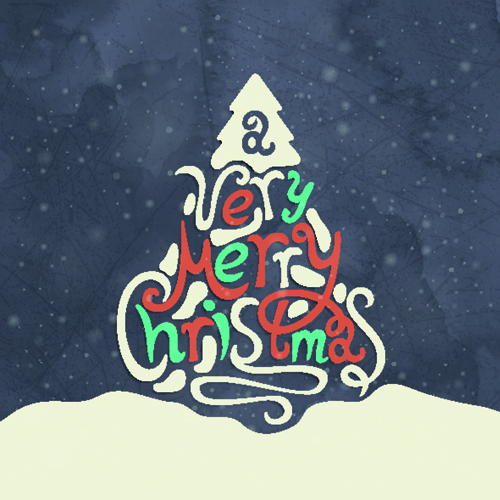 Abstract christmas tree with retro background vector tree Retro font christmas background abstract   