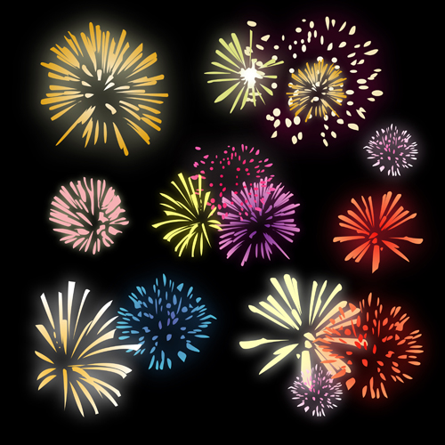 Brilliant holiday fireworks vectors set 05 holiday Fireworks firework brilliant   