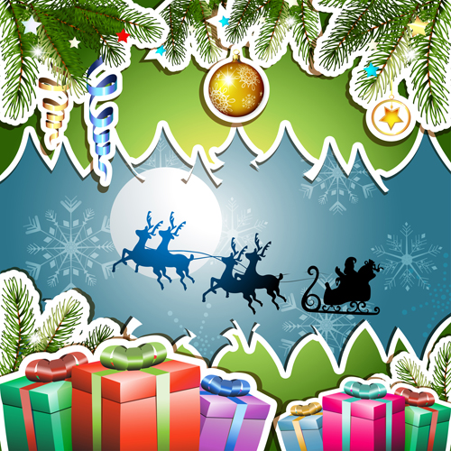 Different Christmas Accessories elements background vector 02 elements element different christmas accessories   