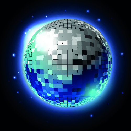 Sparkling disco neon light ball background vector 03 sparkling neon light disco ball background   