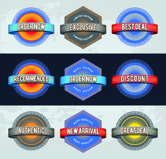 Best retro labels design vector 02 Retro font labels label best   