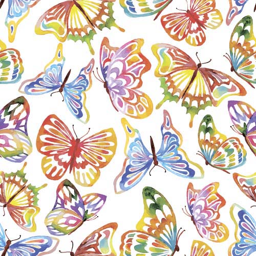Vector butterflies seamless pattern design material 02 seamless material butterflies   