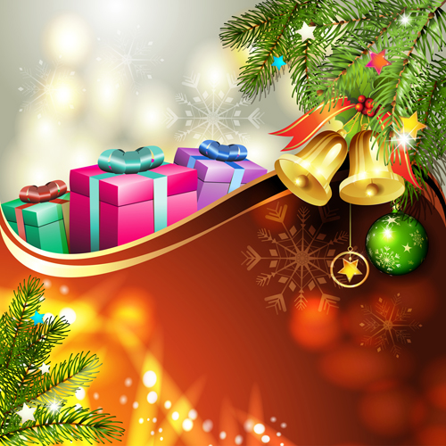 Different Christmas Accessories elements background vector 01 elements element christmas accessories   