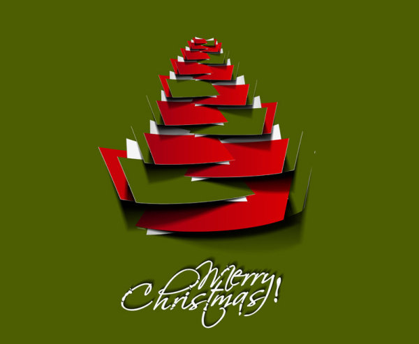 Paper cut Christmas tree design vector 19 tree paper cut christmas tree christmas   
