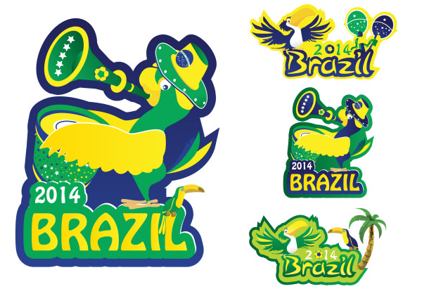 Creative 2014 Brazil World Cup logos vector material World Cup world material logos logo creative   