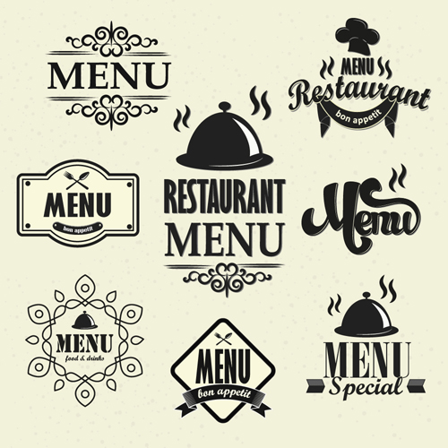 Restaurant menu labels vintage vector 01 vintage restaurant menu labels   