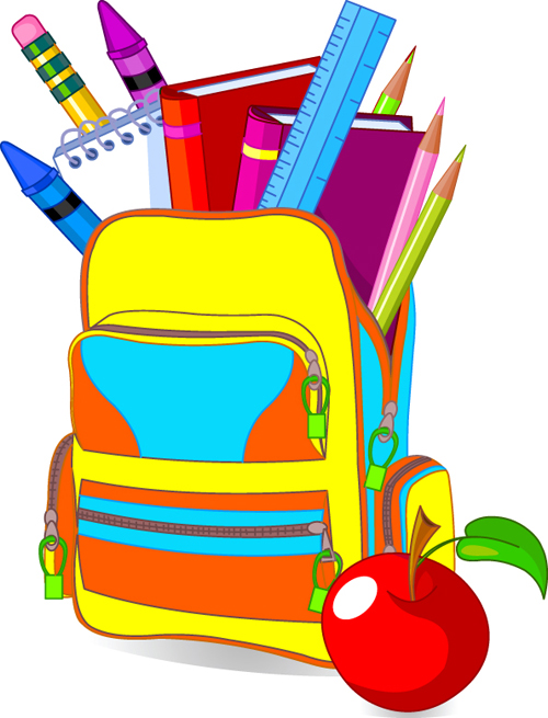 Funny School bag design elements vector 01 funny elements element bag   