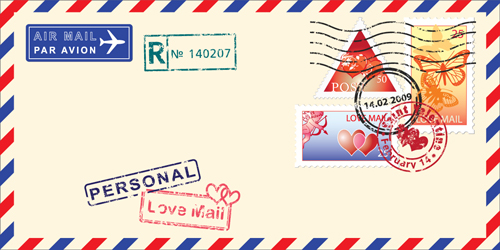 Vector Mail envelope elements set 04 mail envelope elements element   