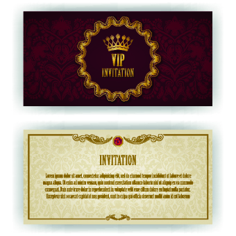 luxurious Vip invitation cards vector 01 vip luxurious invitation cards invitation cards card   