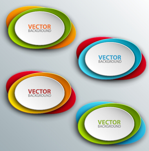 Modern layered banners vector material 08 modern material layered banners   