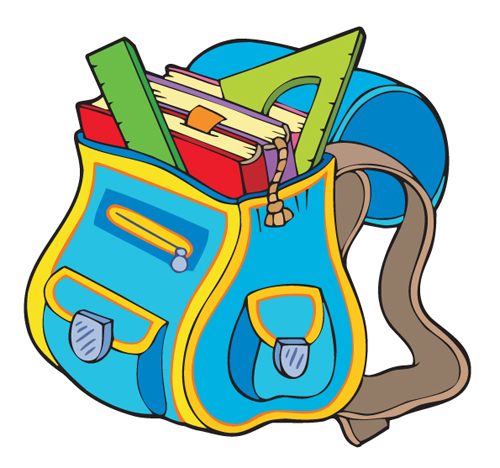 Funny School bag design elements vector 05 school funny elements element bag   