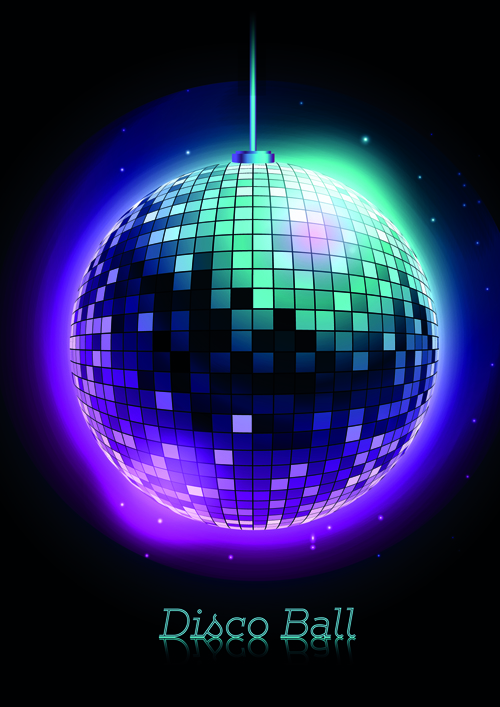 Sparkling disco neon light ball background vector 05 sparkling neon light disco ball background   