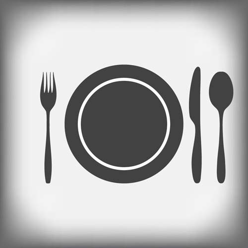 Tableware with empty plate vector 18 Tableware plate empty   