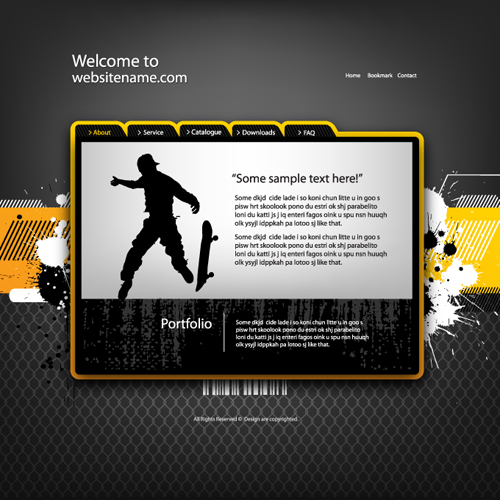 Personality Web site template design vector 01 web site template personality   