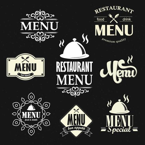 Restaurant menu labels vintage vector 02 vintage restaurant menu labels label   