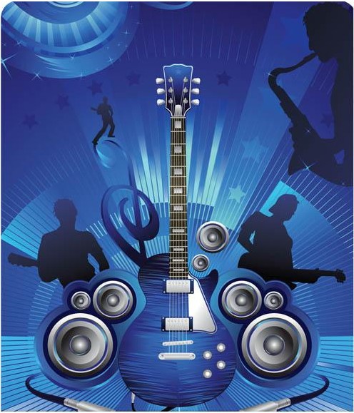 Music party background creative vectors party music   