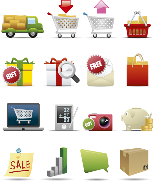 Different Shopping icon mix vector graphic 05 shopping mix icon different   