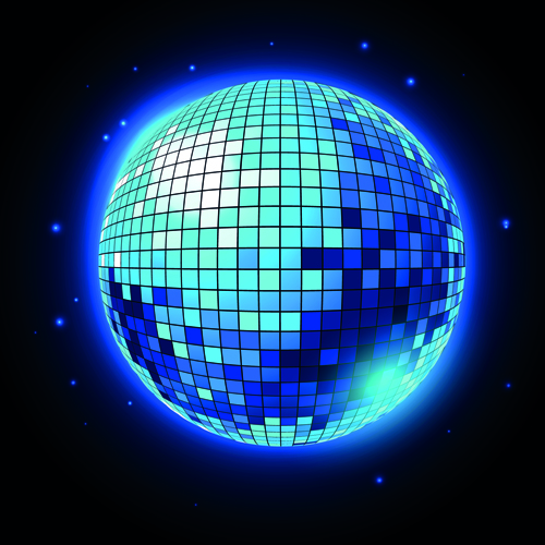 Sparkling disco neon light ball background vector 04 sparkling neon light disco ball background   