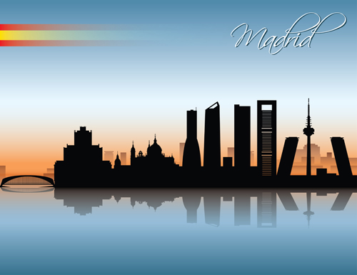 Famous cities silhouette creative vector 07 silhouette famous creative cities   