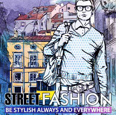 Street stylish everywhere hand drawing background vector 05 stylish street Hand drawing background   