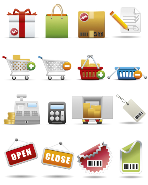 Different Shopping icon mix vector graphic 03 shopping mix icon different   