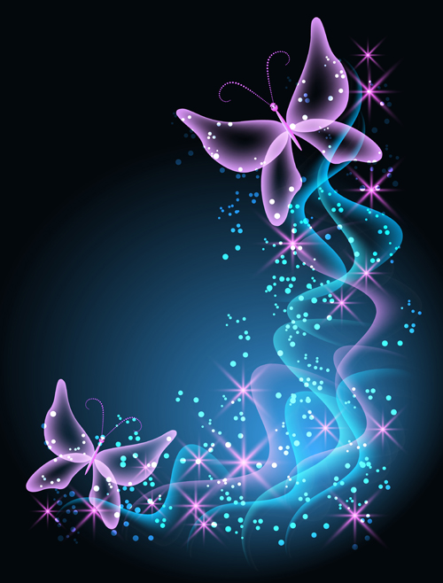 Dream butterfly with shiny background vector 02 shiny butterfly background vector background   