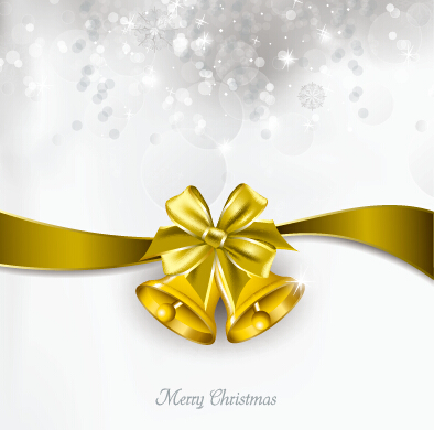 2015 christmas bow and bell vector cards 01 christmas bow bell   