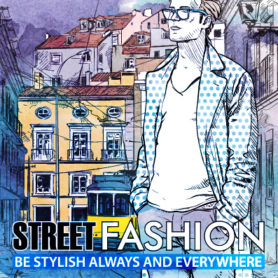 Street stylish everywhere hand drawing background vector 18 stylish street Hand drawing background   