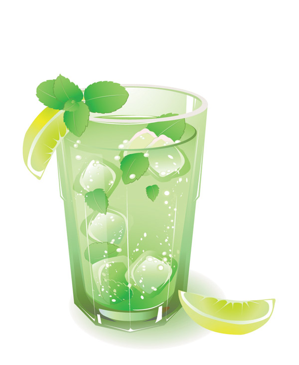 Green fruit juice with Ice vector juice green fruit juice fruit   