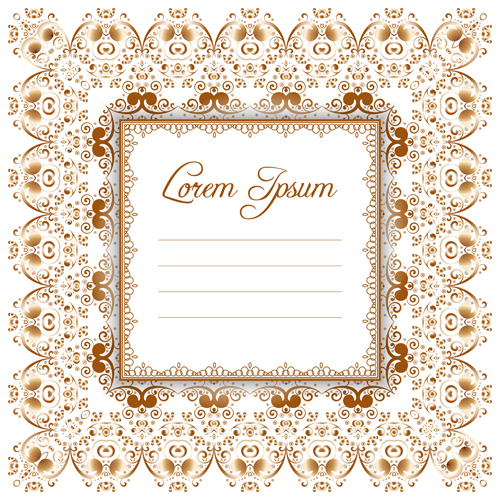 Elegant lace frame design vector 01 lace frame elegant   