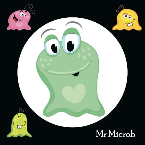 Funny cartoon bacteria and virus vector 07 virus funny cartoon bacteria   
