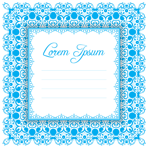 Elegant lace frame design vector 03 lace frame elegant   