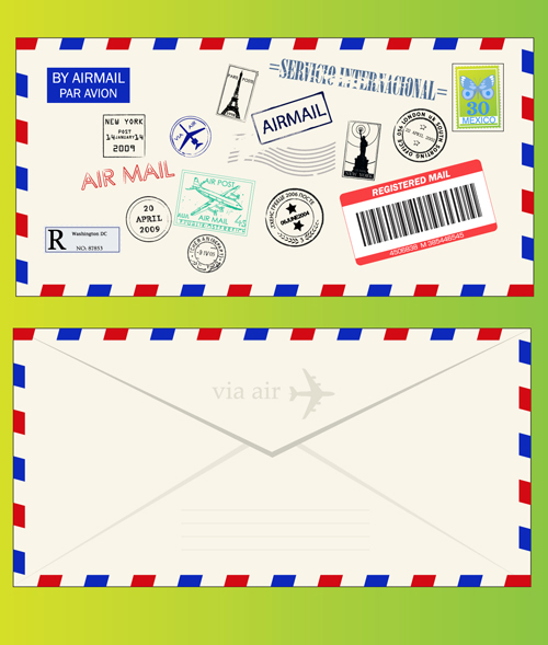 Vector Mail envelope elements set 05 mail envelope elements element   