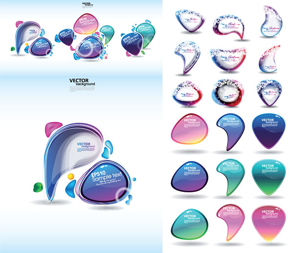 Fashionable dialogue bubbles vector fashion dialogue bubbles   