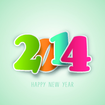 Colored 2014 design vector background set 05 Vector Background colored background   