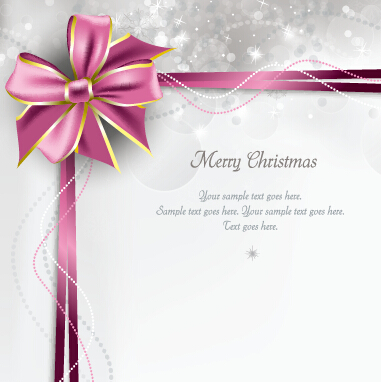 2015 Merry Christmas bow greeting cards vector 01 merry christmas greeting christmas cards bow   
