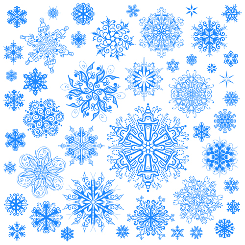 Different snowflakes pattern design vector set 03 snowflakes snowflake pattern different   