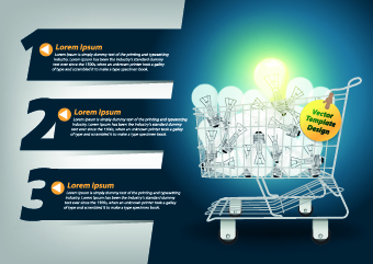 Idea infographics with Bulb vector graphic 04 template infographics infographic Idea bulb   