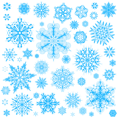 Different snowflakes pattern design vector set 02 snowflakes snowflake pattern different   