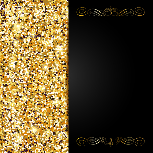 Golden with black VIP invitation card background vector 01 vip invitation   
