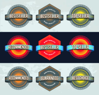 Best retro labels design vector 01 Retro font labels label best   